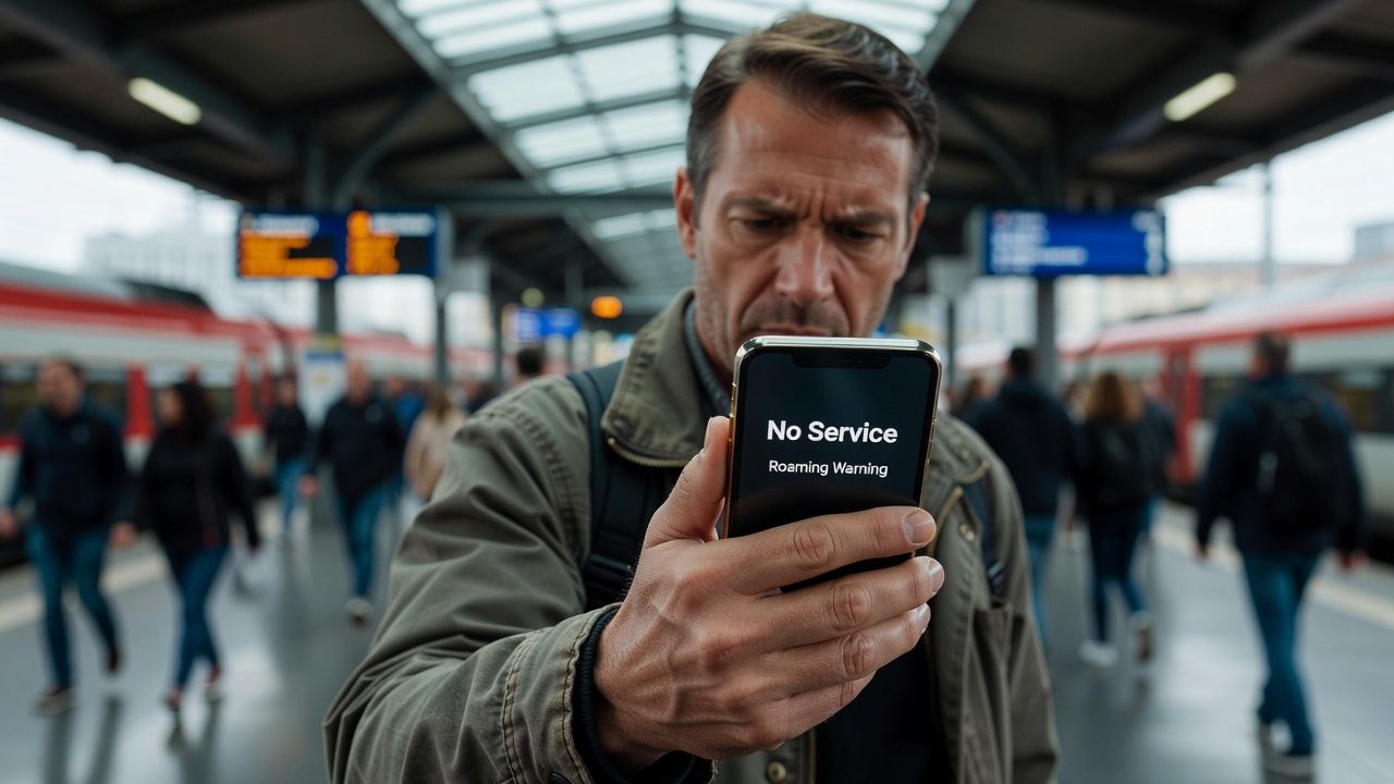 Person checking their phone bill with a shocked expression